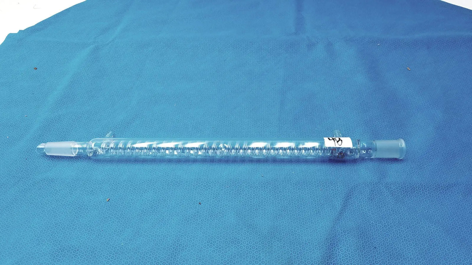 Kontes Graham Coil Condenser 24/40 Joints 300 mm Jacket 475 OAL Lab Glass USA - Laboratory