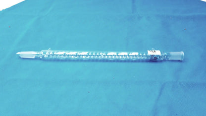 Kontes Graham Coil Condenser 24/40 Joints 300 mm Jacket 475 OAL Lab Glass USA - Laboratory