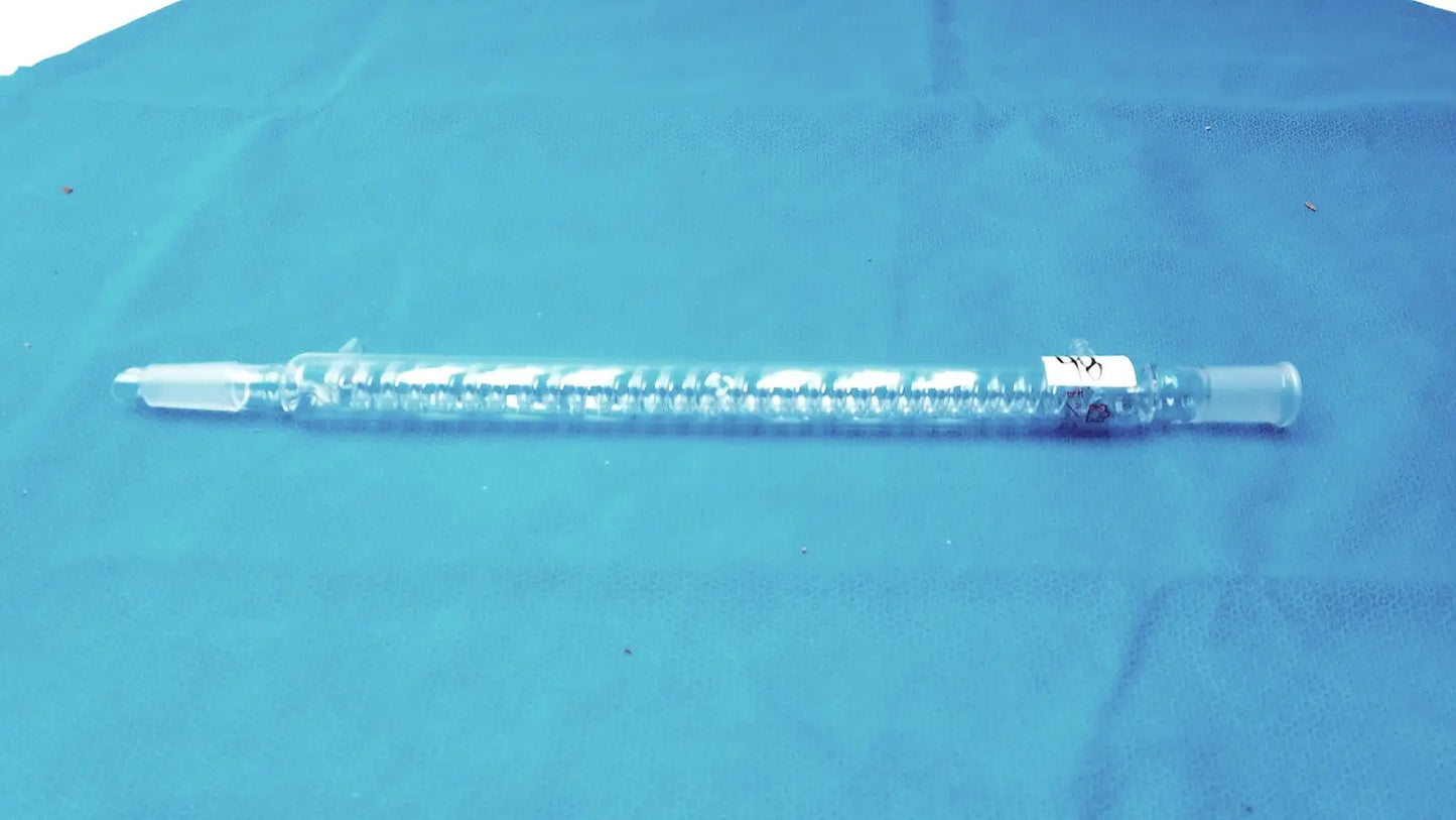 Kontes Graham Coil Condenser 24/40 Joints 300 mm Jacket 475 OAL Lab Glass USA - Laboratory