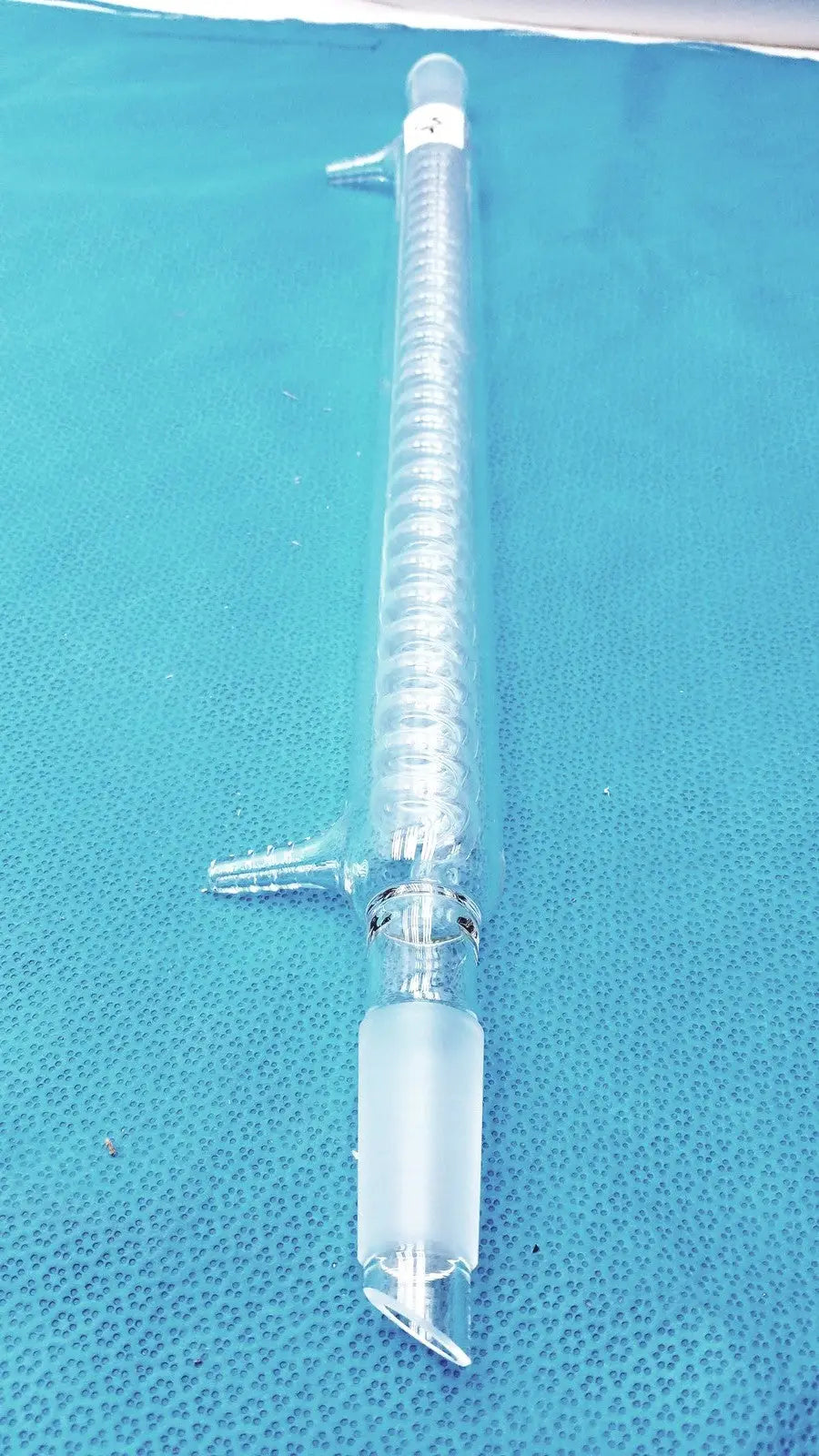 Kontes Graham Coil Condenser 24/40 Joints 300 mm Jacket 475 OAL Lab Glass USA - Laboratory