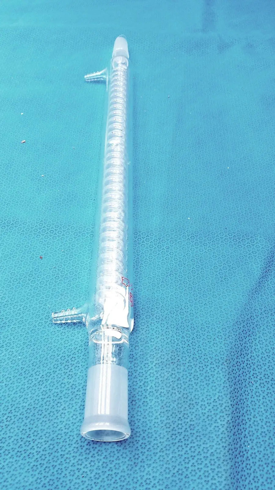 Kontes Graham Coil Condenser 24/40 Joints 300 mm Jacket 475 OAL Lab Glass USA - Laboratory