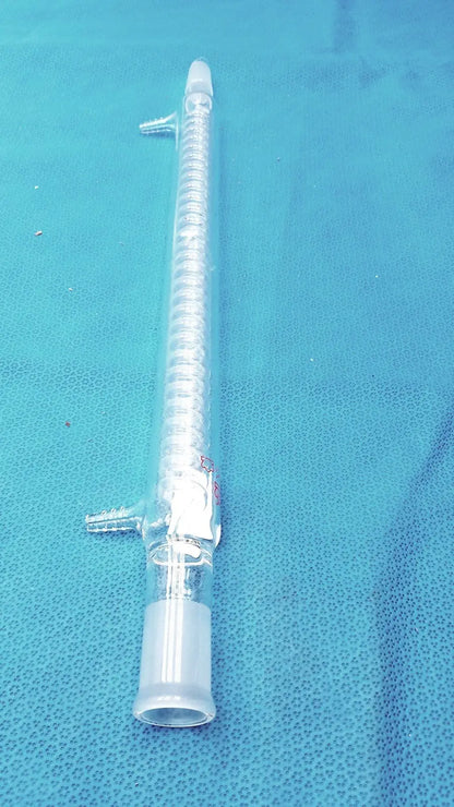 Kontes Graham Coil Condenser 24/40 Joints 300 mm Jacket 475 OAL Lab Glass USA - Laboratory