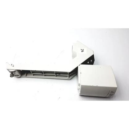 White plastic printer cartridge holder with a small black component attached to its side