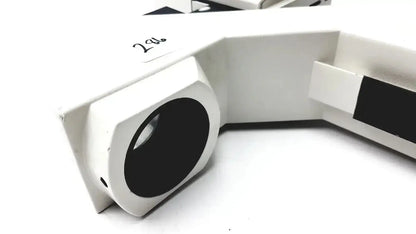 White plastic camera lens mount with black aperture and cutout for leica dm irb 12v 100w halogen irb inverted microscope lamp housing