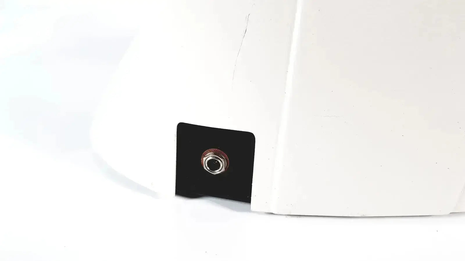 White plastic base of leica dm1000 led microscope with black panel and silver circular connector for led microscope microsystems