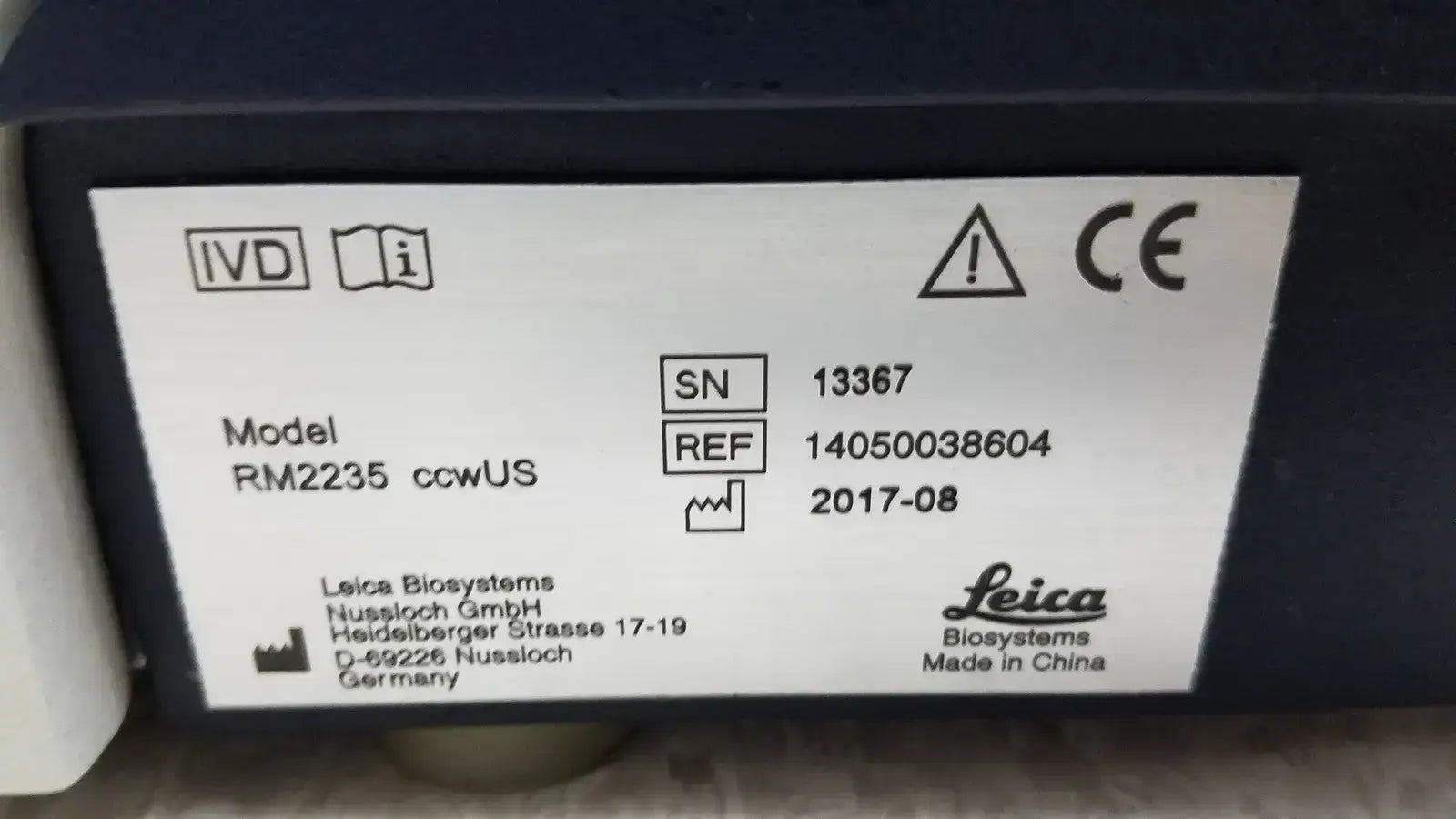 LEICA RM2235 Manual Rotary Microtome Histology Pathology Lab Tissue Sectioner