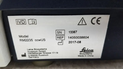 LEICA RM2235 Manual Rotary Microtome Histology Pathology Lab Tissue Sectioner