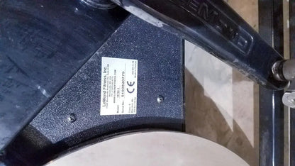 Black textured plastic base of lemond fitness revmaster sport cycling bike model 15700-3 elliptical machine back side