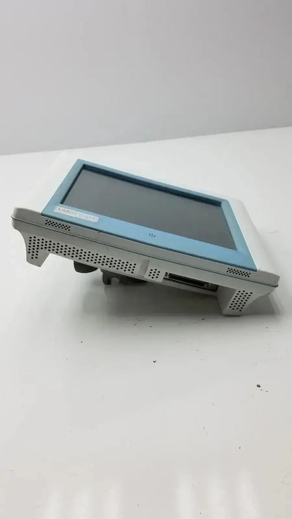 Light blue and silver lidco rapid hm81-01 hemodynamic monitor with touchscreen and perforated metal side panels