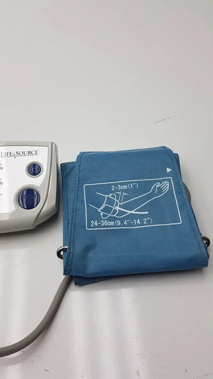 Blue fabric blood pressure cuff with printed guide and metal clasps for life source ua-767 plus digital blood pressure monitor