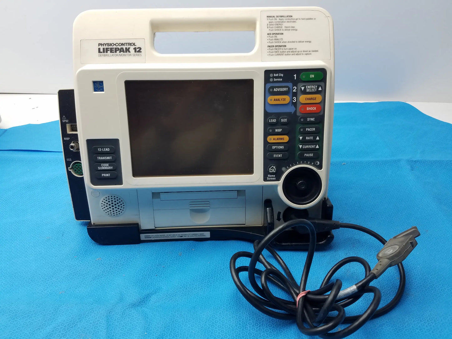 LIFEPAK 12 Physio Control Defibrillator/Monitor - Defibrillator / Patient Monitor