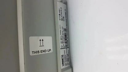 Gray rectangular control box power supply unit with white label and barcode for linak cbj linak cbj2005hd112xx4 back side