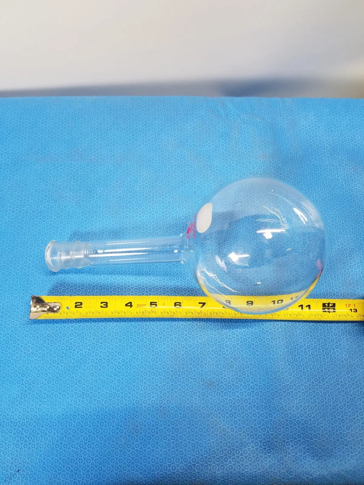 Long Neck Round Bottom Flask – Borosilicate Glass Laboratory Vessel (Vintage) - Glassware