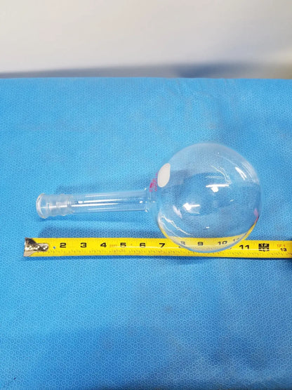 Long Neck Round Bottom Flask – Borosilicate Glass Laboratory Vessel (Vintage) - Glassware