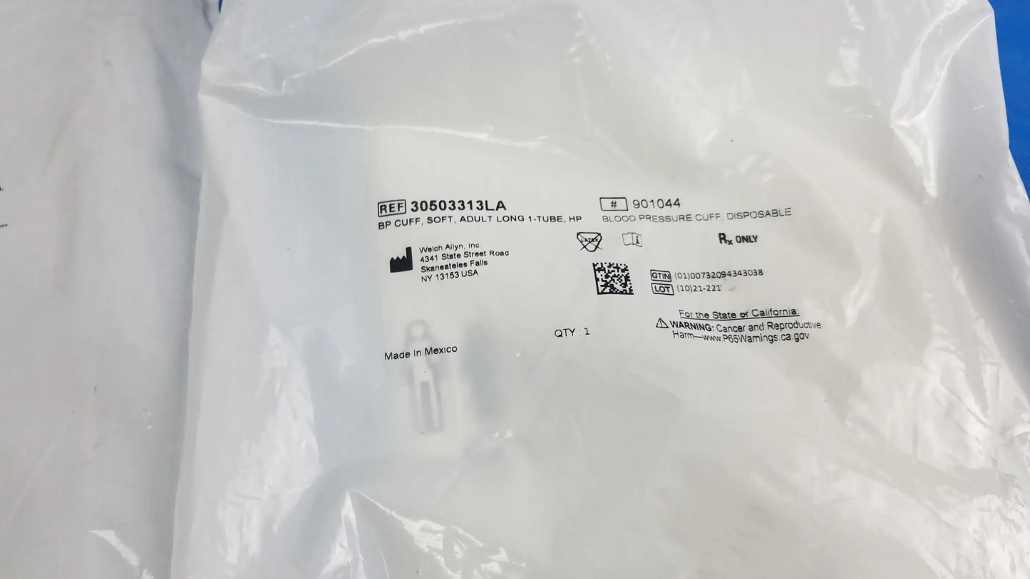 Lot - 3 Critikon Ultracheck and Welch Allyn Disposable Blood Pressure Cuffs