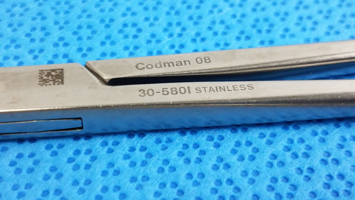 Lot of 2 Codman 30-5801 Straight Ballantine Hysterectomy Forceps