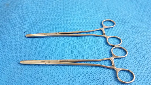 Lot of 2 Codman 30-5801 Straight Ballantine Hysterectomy Forceps