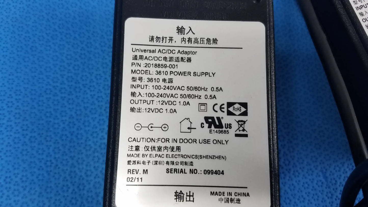 Lot of - 2 Elpac Electronics 3610 Universal AC/DC Adapter Power Supply