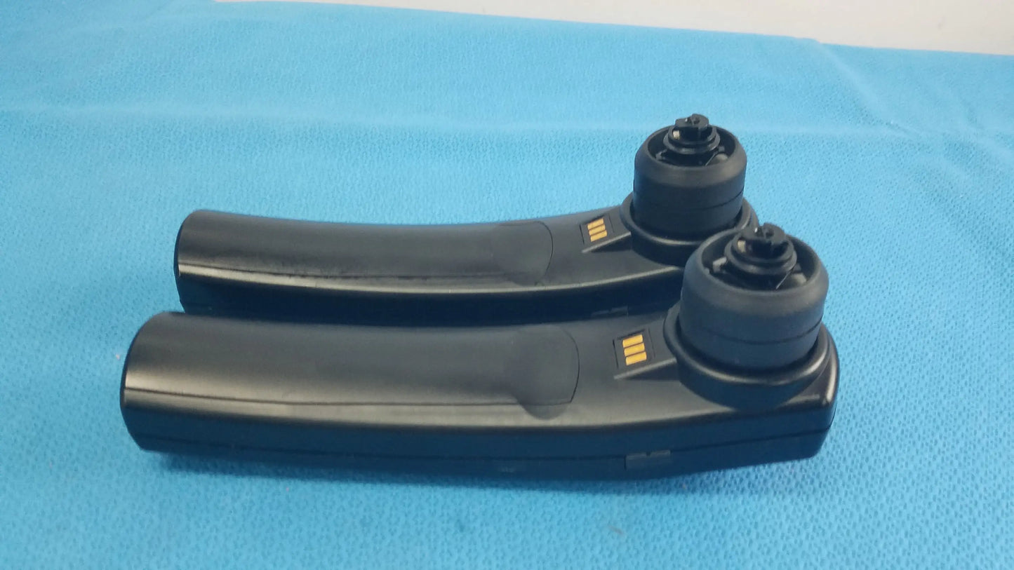 Lot of 2 maico ero scan pro handheld auditory scanners black ergonomic devices with gold accents for hearing screening medical equipment