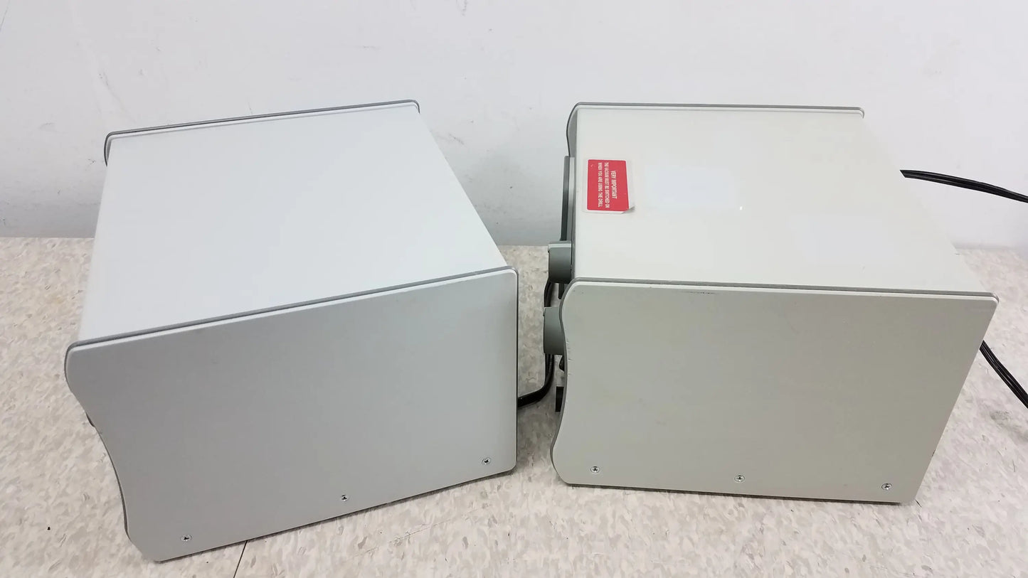 Two light gray rectangular matte finish medical equipment devices from medicool stream ii podiatry drill lot of 2