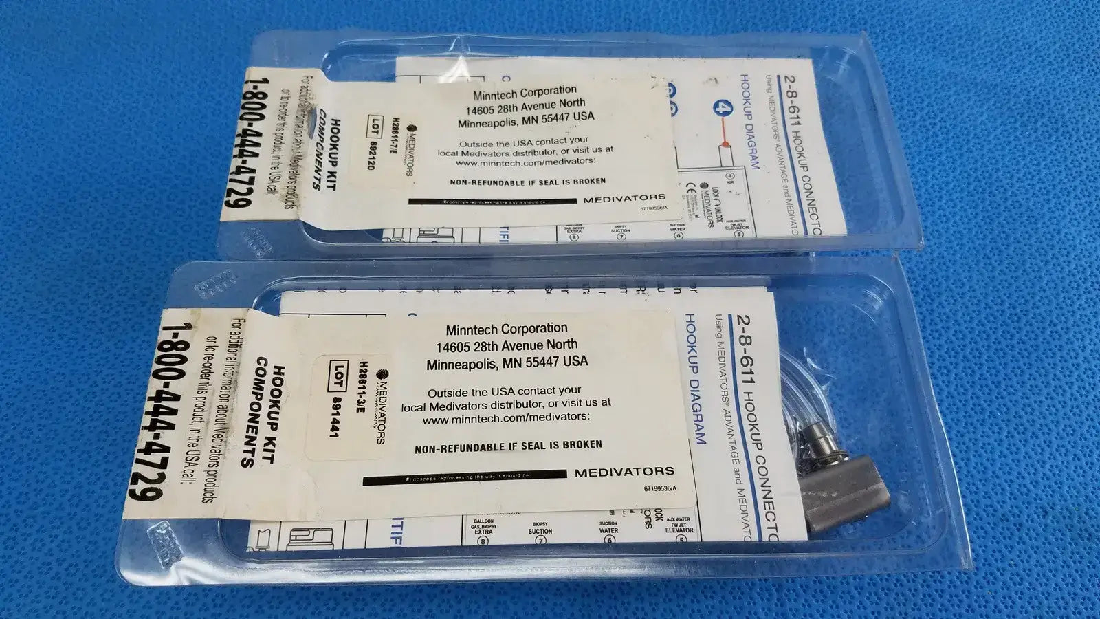 Lot of 2 - Medivators Hookup Kit Component - H28611-3E H28611-7E