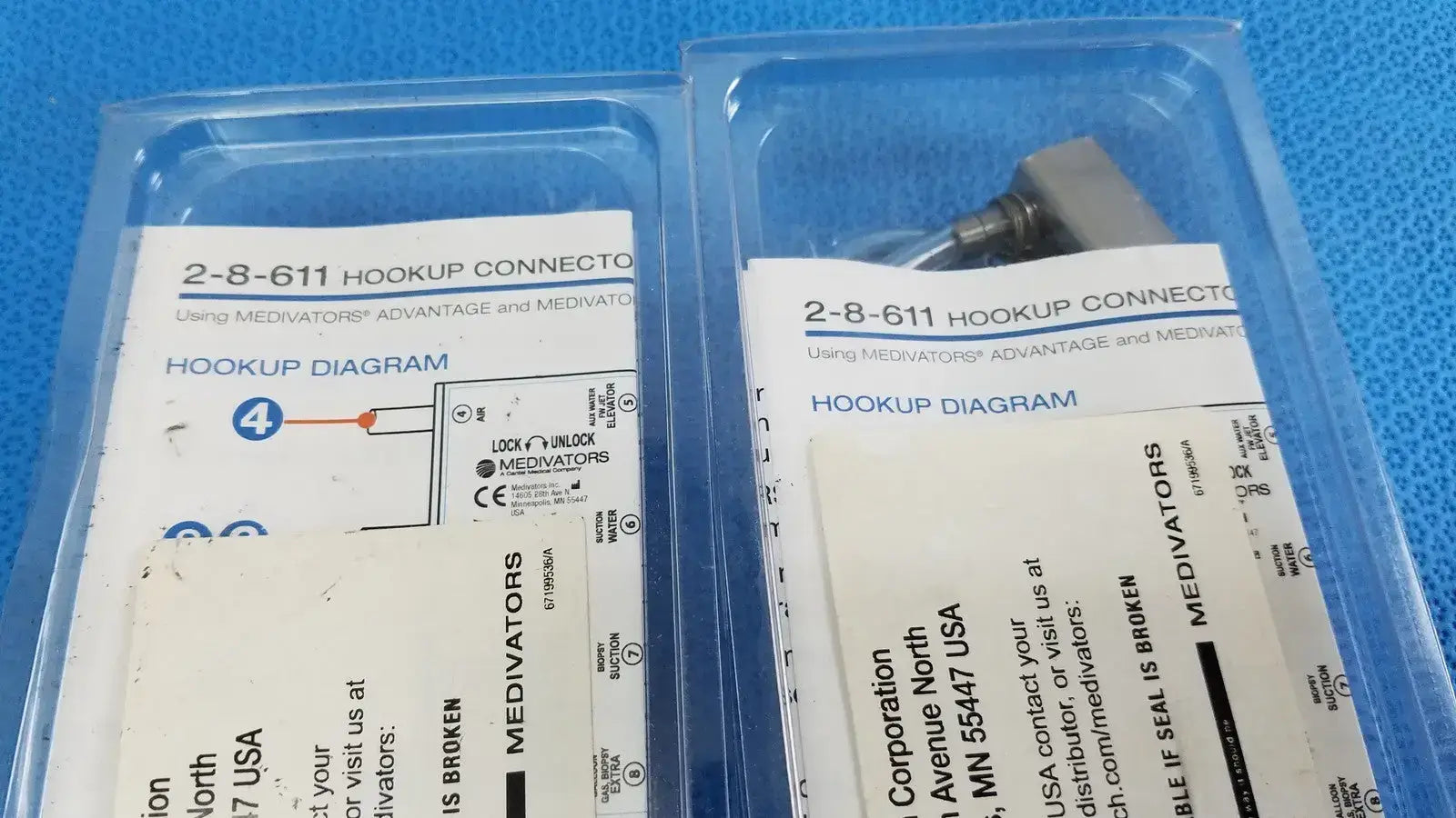 Lot of 2 - Medivators Hookup Kit Component - H28611-3E H28611-7E