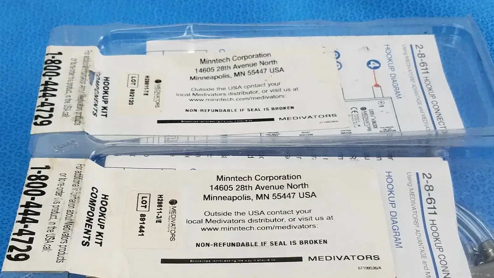 Lot of 2 - Medivators Hookup Kit Component - H28611-3E H28611-7E