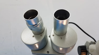 Silver dual eyepiece microscope objective lenses with matte finish for meiji techno emt-1 stereo microscope medical equipment