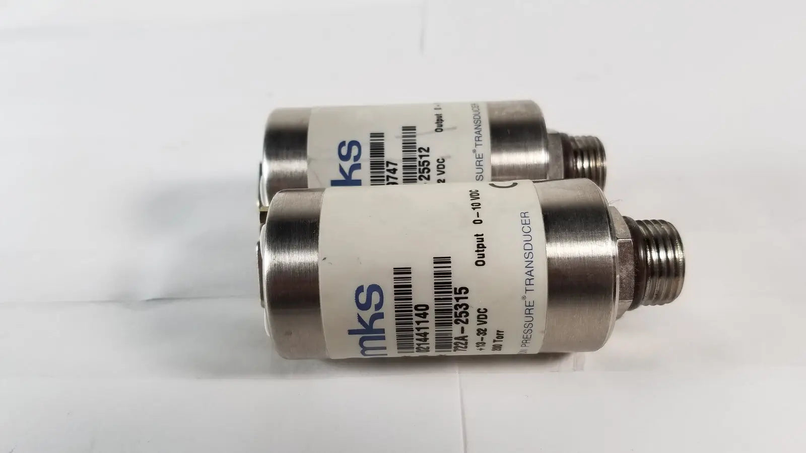 Lot of 2 MKS Baratron Pressure Transducer 722A-25315 200 Torr and 30