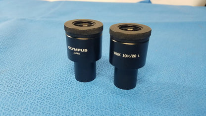 Lot of 2 Olympus WHK10x/20L Microscope Eyepeices