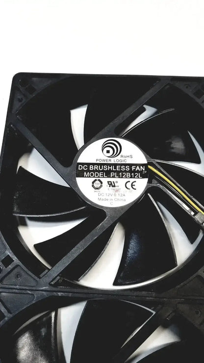 Lot of 2 Power Logic 12V DC Brushless Fan Model PL12B12L