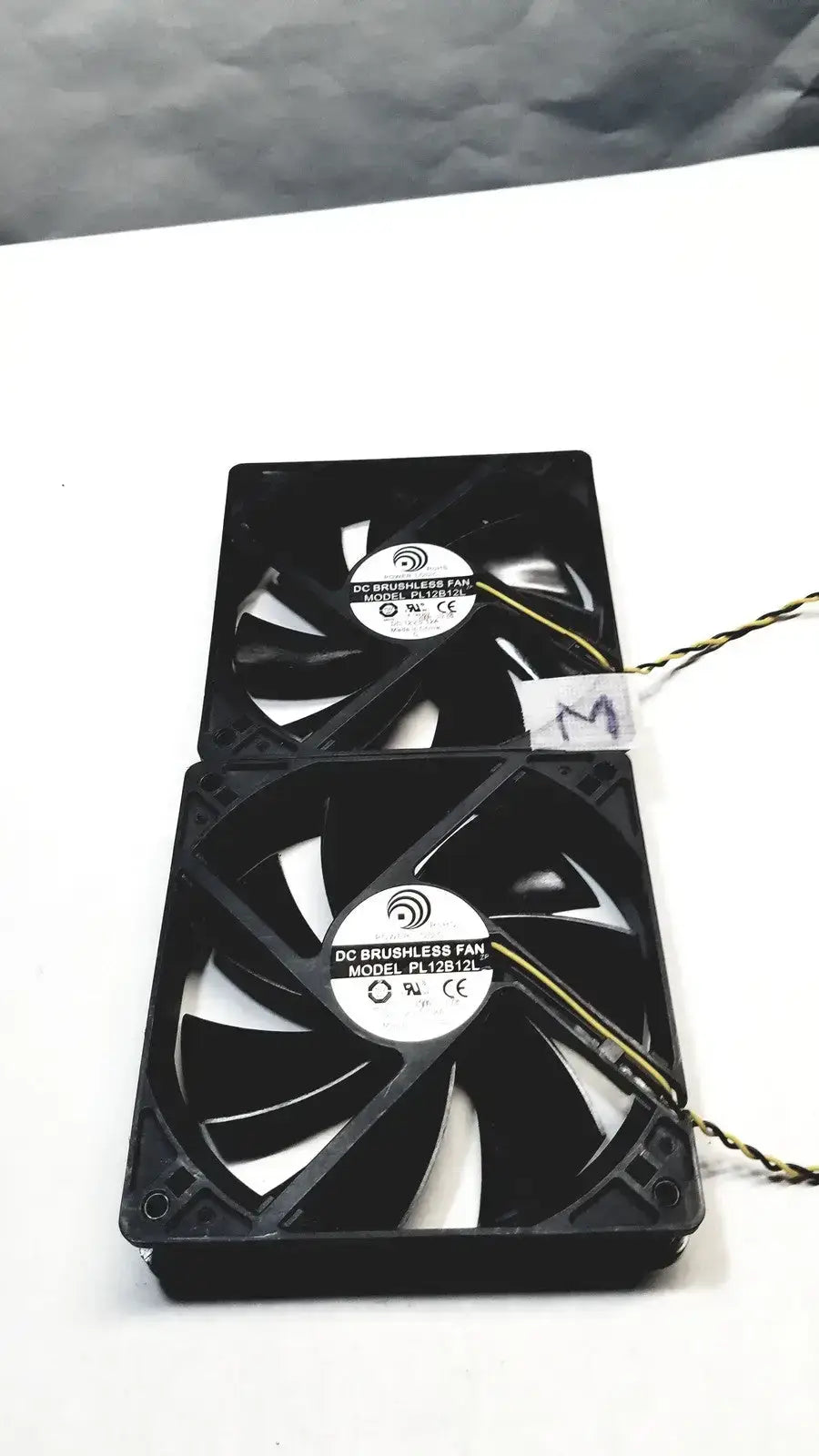 Lot of 2 Power Logic 12V DC Brushless Fan Model PL12B12L