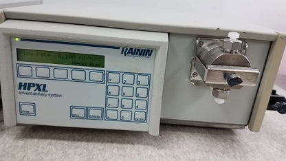 Lot of 2 rainin hpxl gray solvent delivery systems with digital display and metallic pump for buy used medical equipment