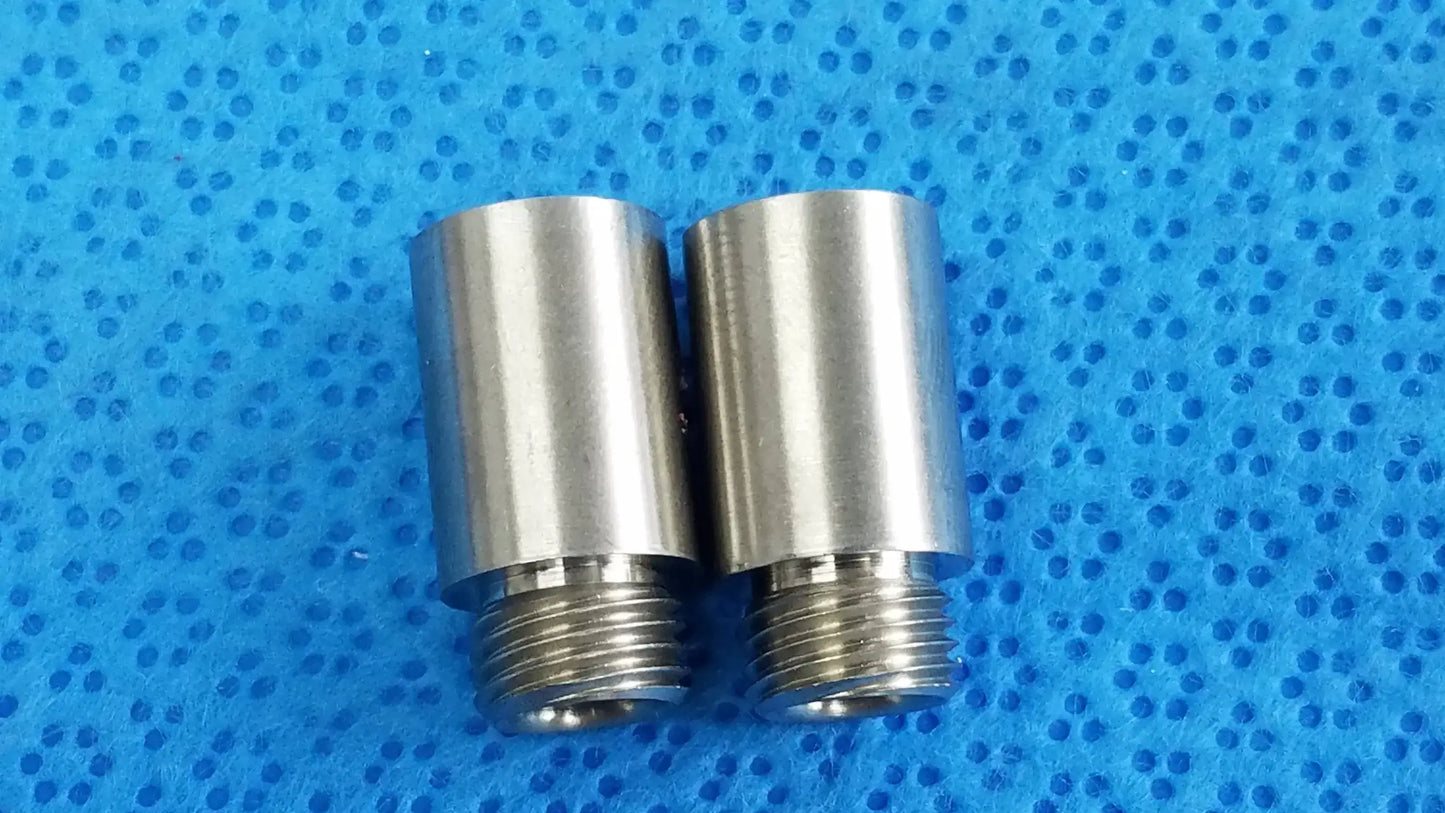 Lot of - 2 Stainless Steel Male to Female Nipple Pipe Fitting Extension - Male‑to‑Female