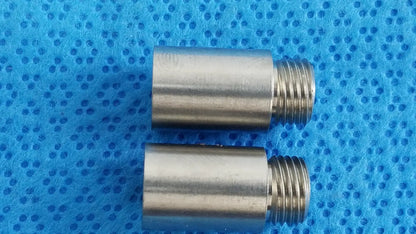 Lot of - 2 Stainless Steel Male to Female Nipple Pipe Fitting Extension - Male‑to‑Female