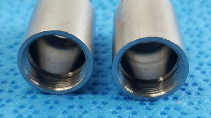 Lot of - 2 Stainless Steel Male to Female Nipple Pipe Fitting Extension - Male‑to‑Female