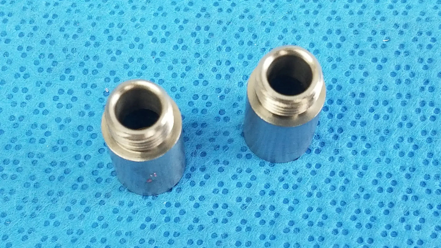 Lot of - 2 Stainless Steel Male to Female Nipple Pipe Fitting Extension - Male‑to‑Female