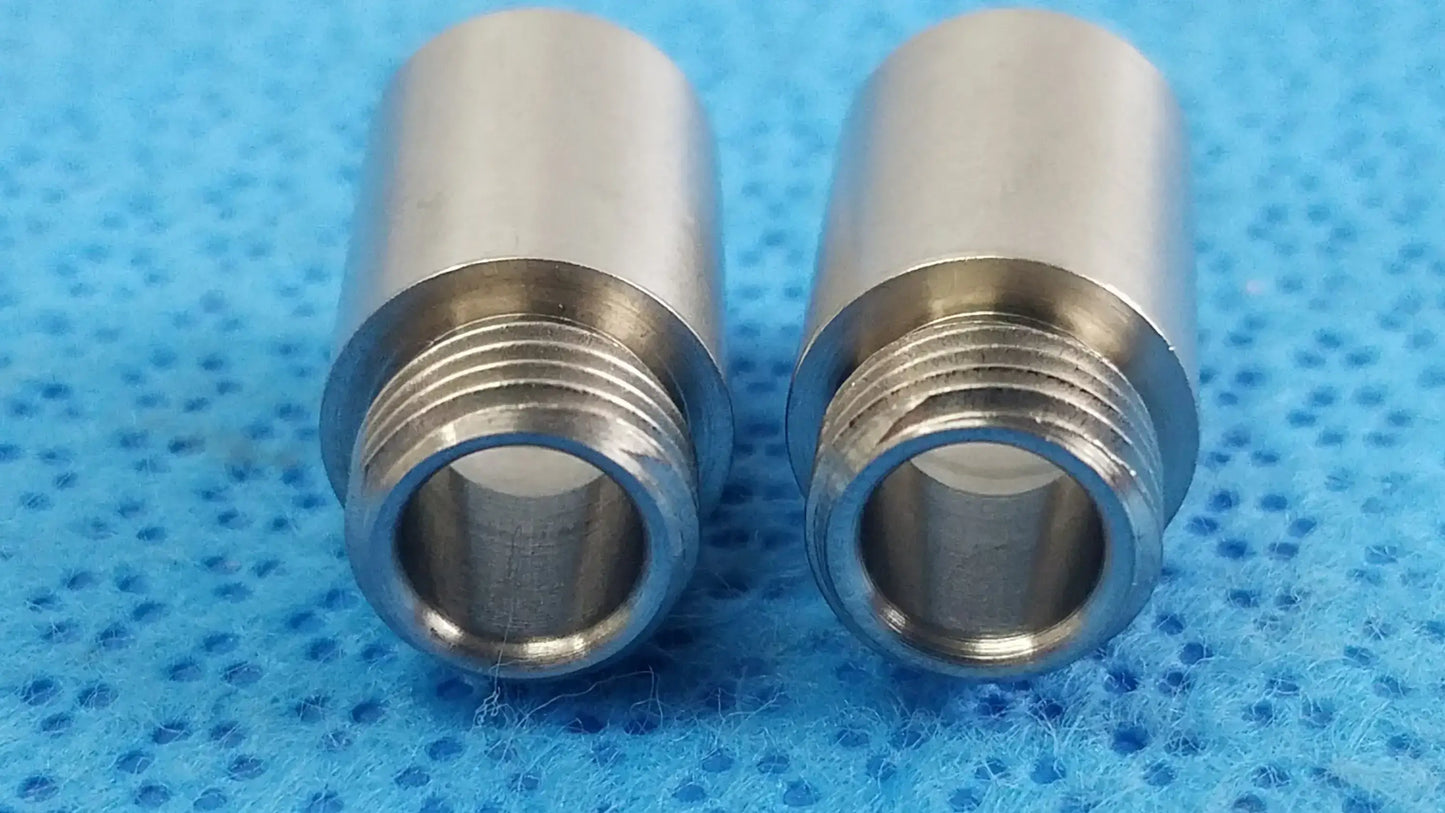 Lot of - 2 Stainless Steel Male to Female Nipple Pipe Fitting Extension - Male‑to‑Female