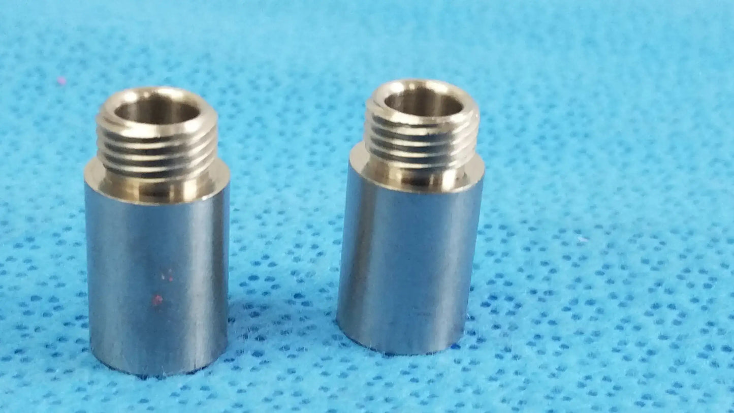 Lot of - 2 Stainless Steel Male to Female Nipple Pipe Fitting Extension - Male‑to‑Female