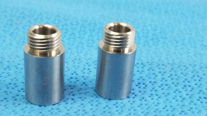 Lot of - 2 Stainless Steel Male to Female Nipple Pipe Fitting Extension - Male‑to‑Female