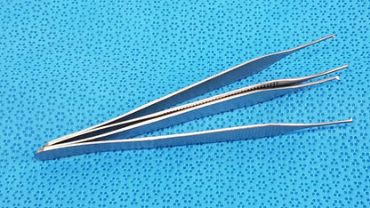 LOT OF 2 T/C Adson Tissue Kocher Forceps 1x2 Teeth 4.75’’ – Tungsten Carbide - Surgical
