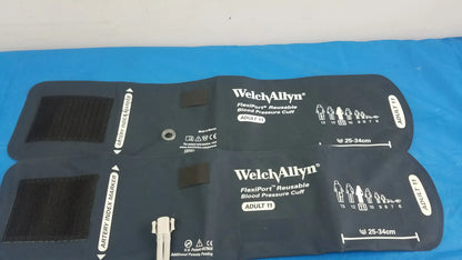 Lot of - 2 Welch Allyn Flexiport Reuseable Blood Pressure Cuff Adult 11 - FlexiPort Reusable