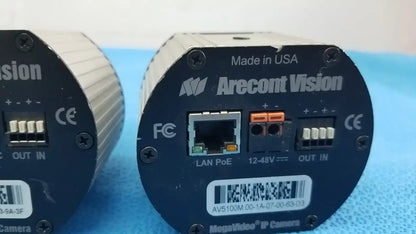 Lot of 3 - Arecont Vision AV5100M AV5105DN MegaVideo IP Camera H.264 PoE