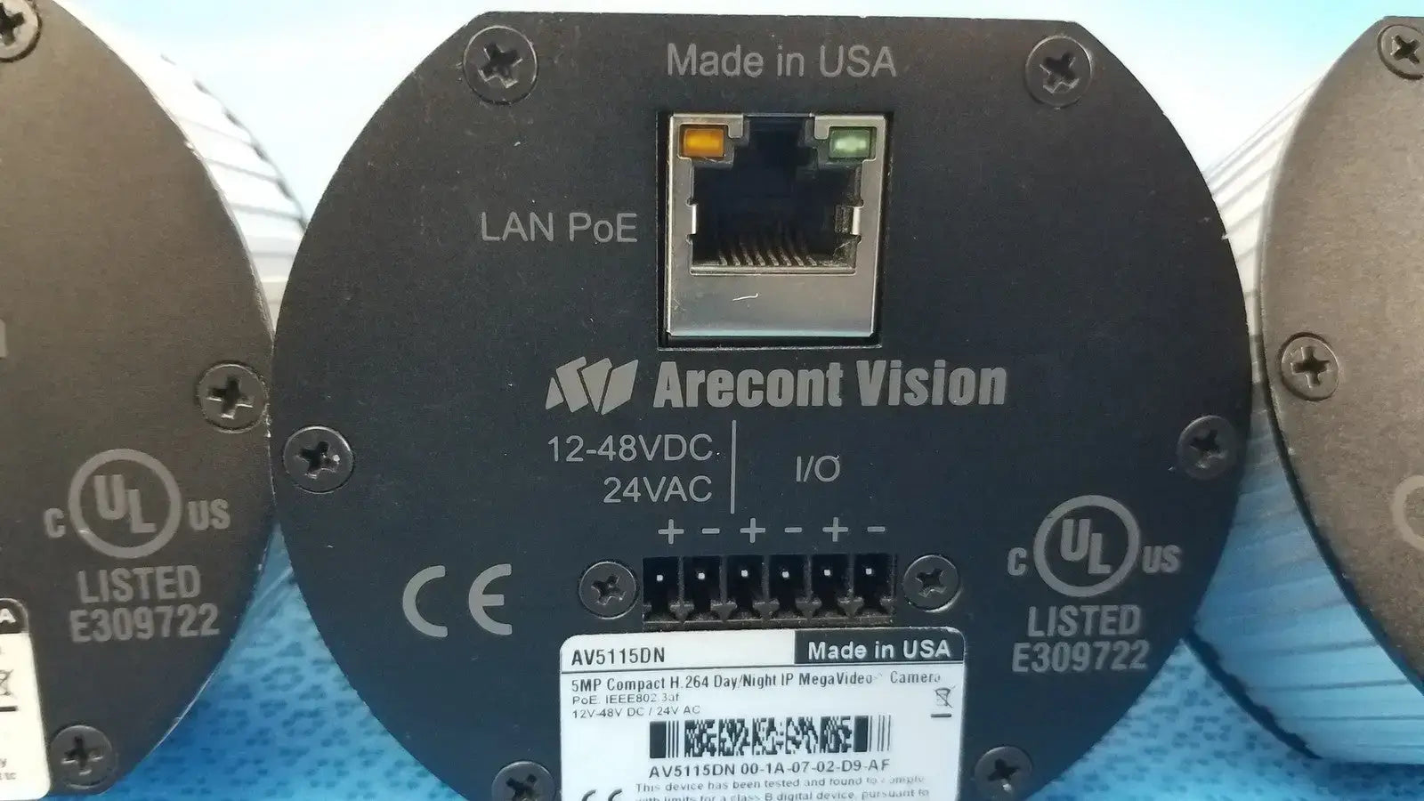 Lot of 3 - Arecont Vision AV5115DN 5MP Compact H.264 Day/Night IP PoE Cameras - Surveillance Camera
