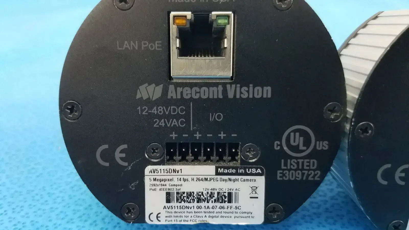Lot of 3 - Arecont Vision AV5115DN 5MP Compact H.264 Day/Night IP PoE Cameras - Surveillance Camera