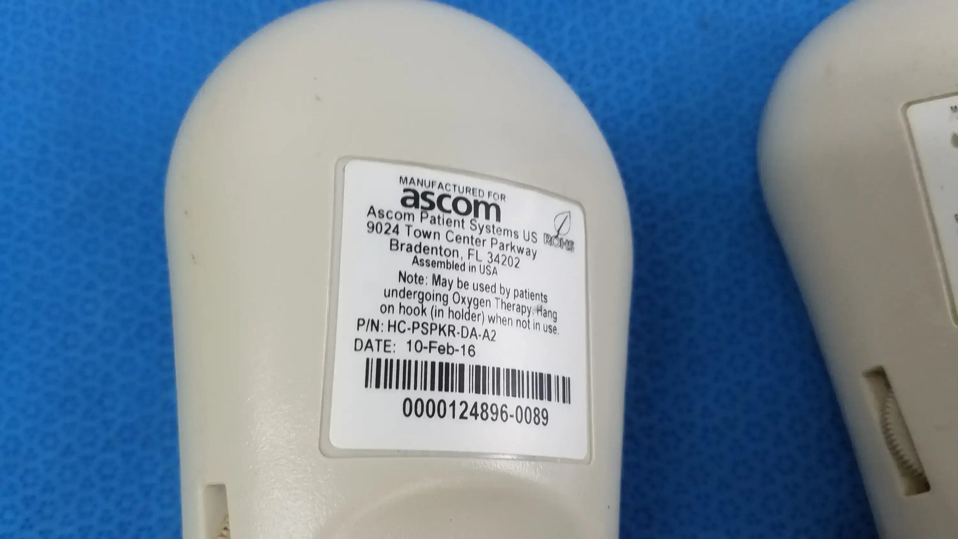Lot of - 3 Ascom patient pillow Speaker Controller HC-PSPKR-DA-A2