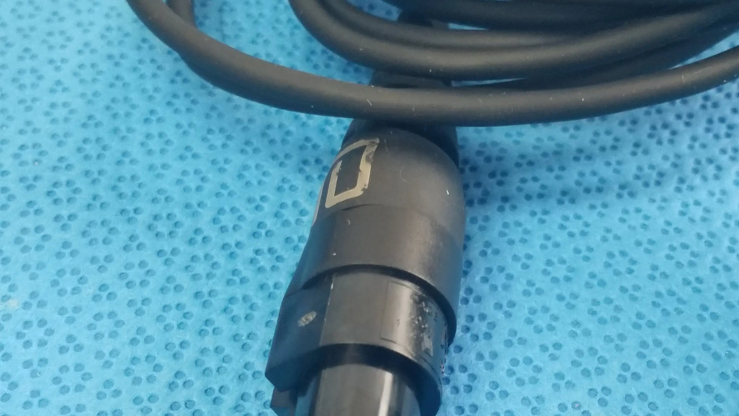 Black matte finish XLR audio cable connector with visible branding for reuse medical equipment Ensite X EP system