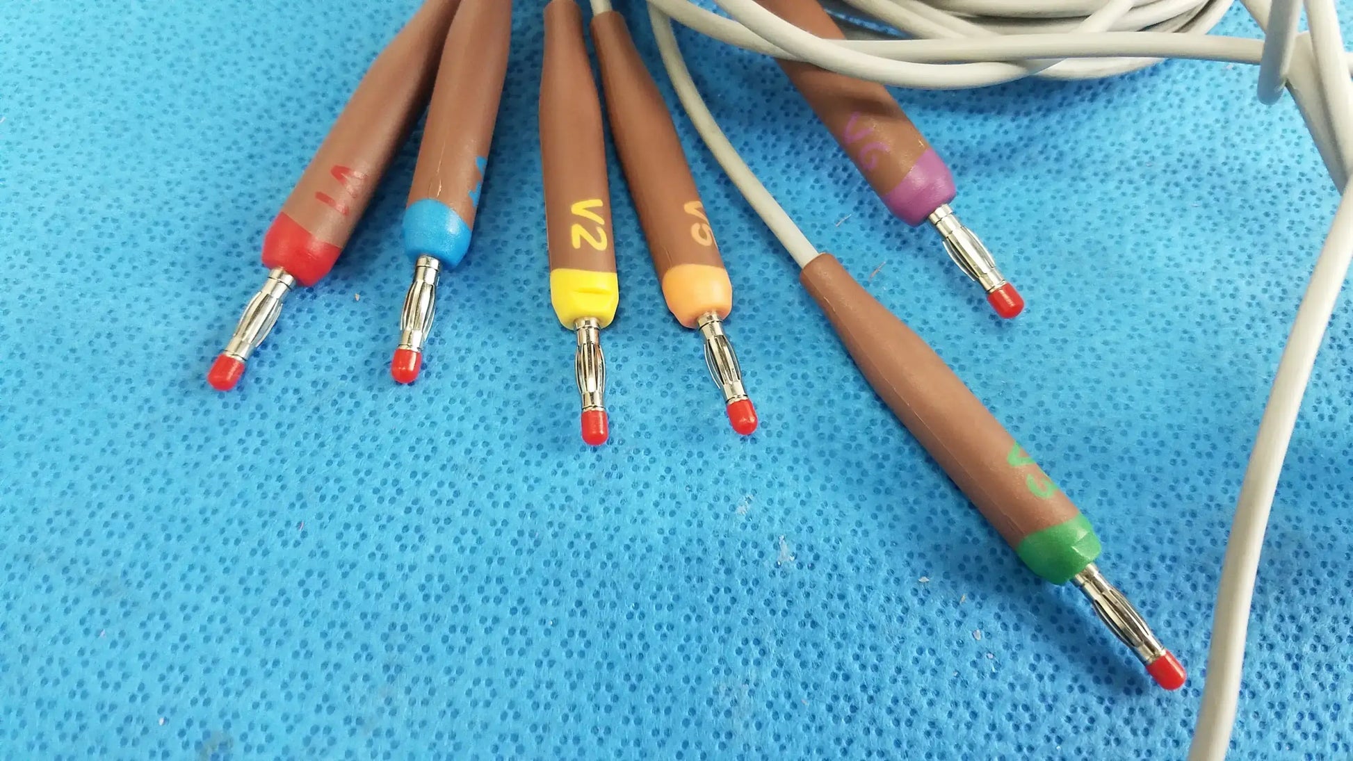 Lot of - 3 Electrocardiogram Patient Cables - ECG Cable