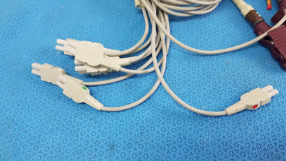 Lot of - 3 Electrocardiogram Patient Cables - ECG Cable
