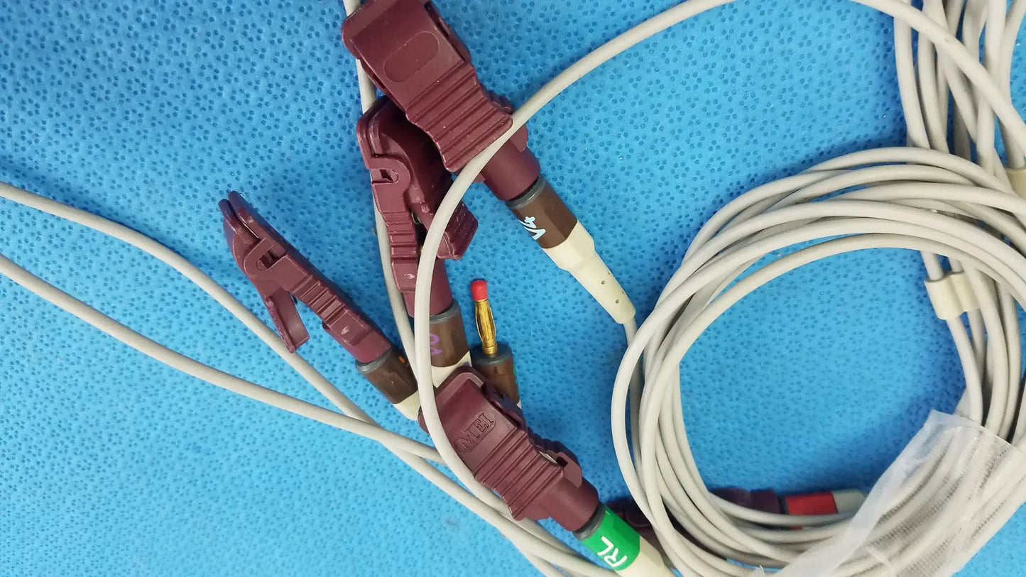 Lot of - 3 Electrocardiogram Patient Cables - ECG Cable